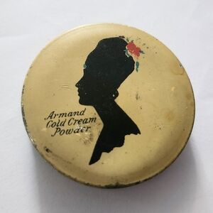Vtg Armand Cold Cream Powder Tin Empty Trinket Box Collectible